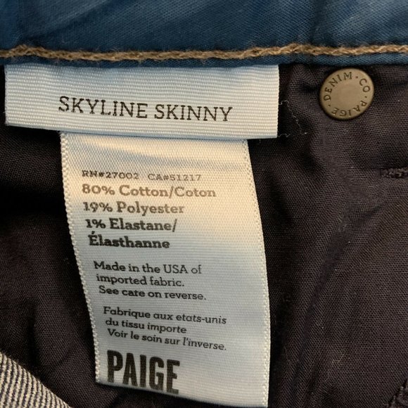 Paige Skyline Skinny Jeans Size 26 - Picture 8 of 8